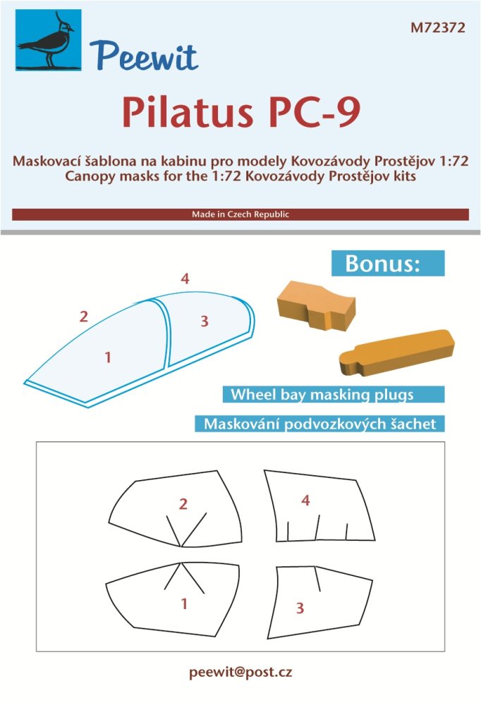 1/72 Canopy mask Pilatus PC-9 (KP)