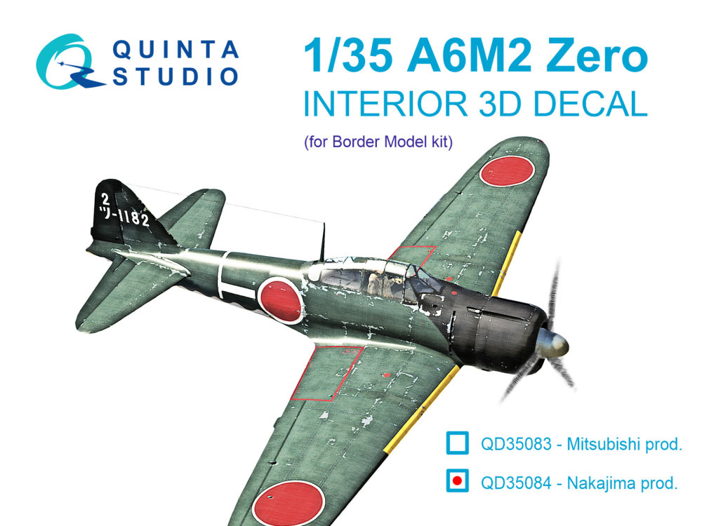 1/35 A6M2 Zero (Nakajima Prod.) 3D-Print.&col.int.
