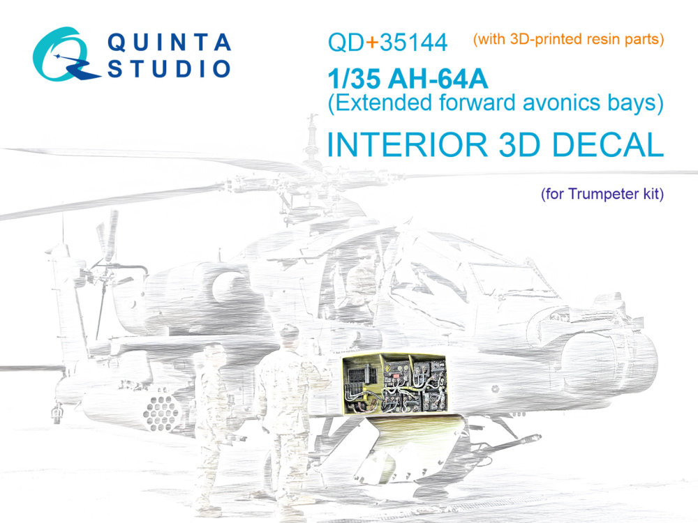 1/35 AH-64A forward avionics bays 3D-Pr.&col.Int.