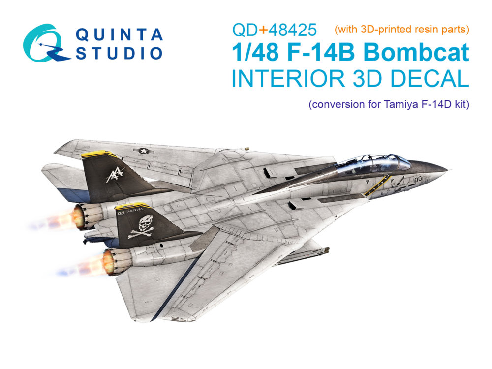 1/48 F-14B 3D-Print.&col.Interior (conv.set TAM)