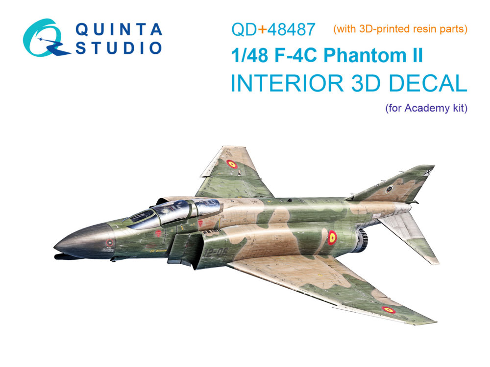 1/48 F-4C Phantom II 3D-Print.&col.Interior (ACAD)