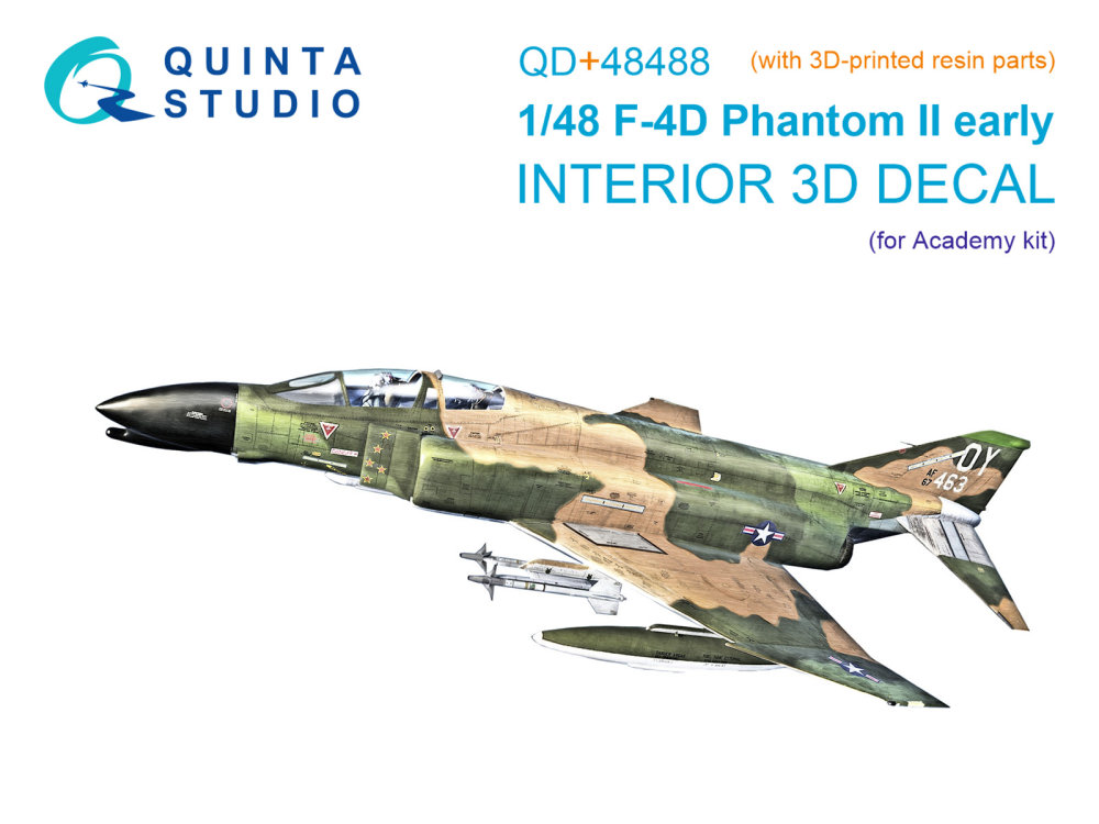 1/48 F-4D early Phantom II 3D-Print.&col.Interior 