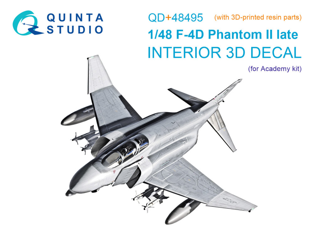 1/48 F-4D late Phantom II 3D-Print.&col.Interior