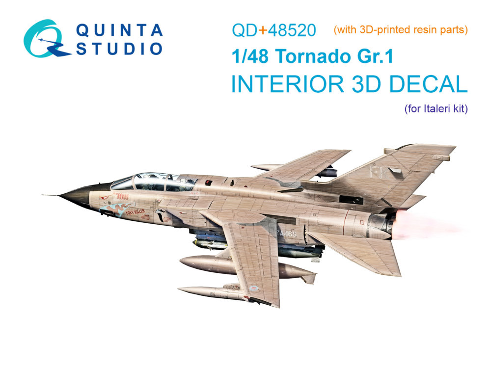 1/48 Tornado Gr.1 3D-Print.&col.Interior (ITAL)