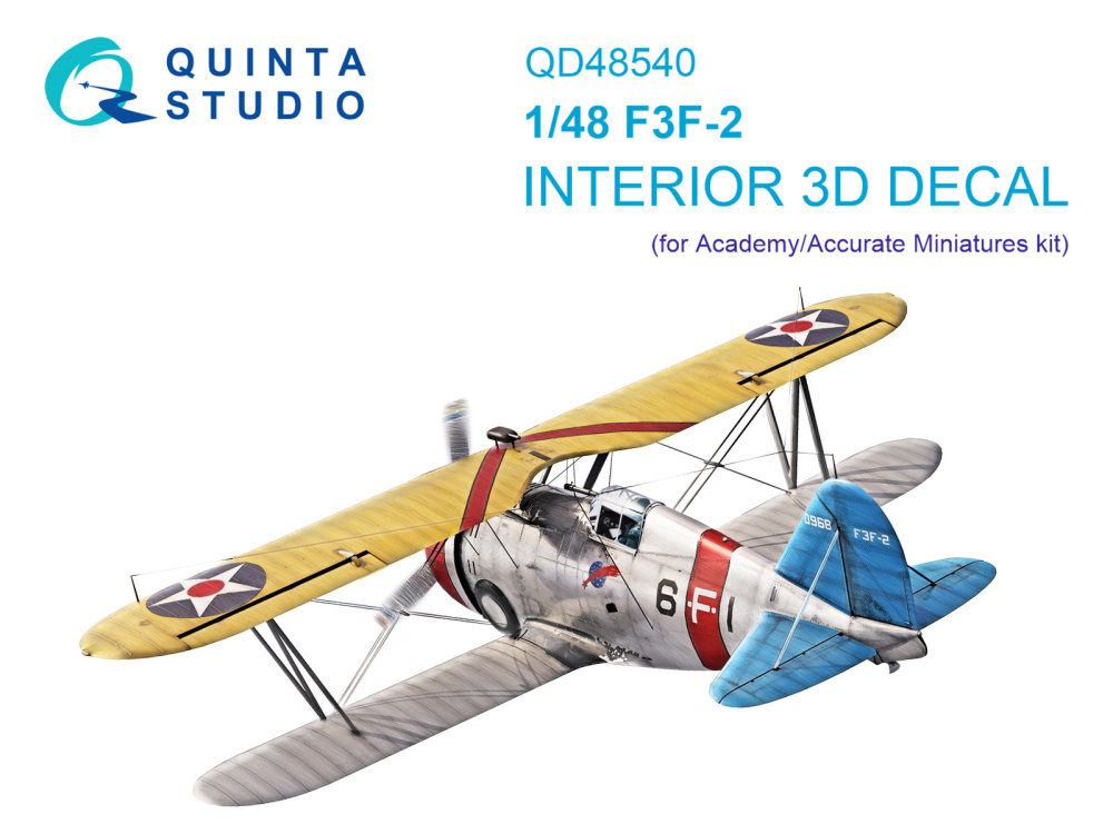 1/48 F3F-2 3D-Print.&col.Interior (ACAD/ACCURMIN.)
