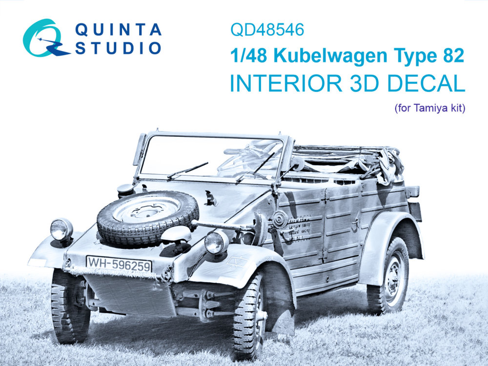 1/48 Kubelwagen Type 82 3D-Print.&col.Interior