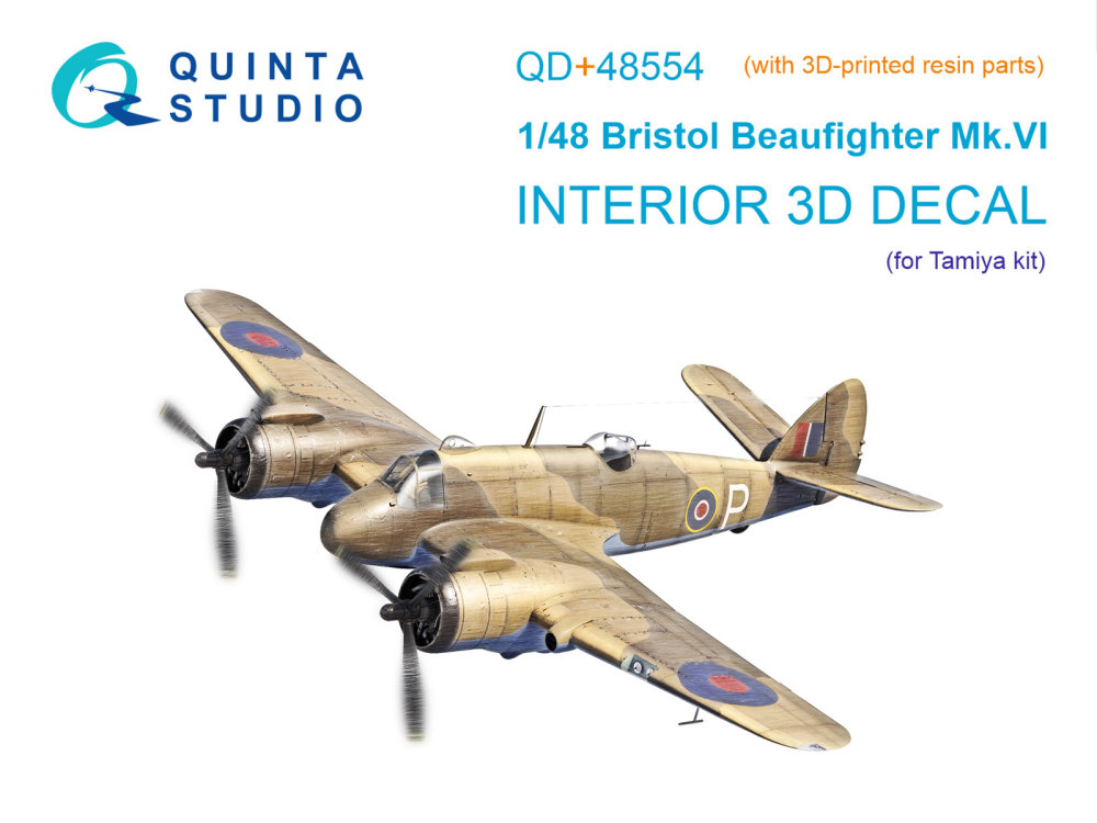 1/48 Bristol Beaufighter Mk.VI 3D-Print.&col.Int.
