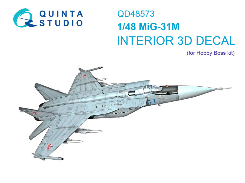 1/48 MiG-31M 3D-Print.&col.interior (HOBBYB)
