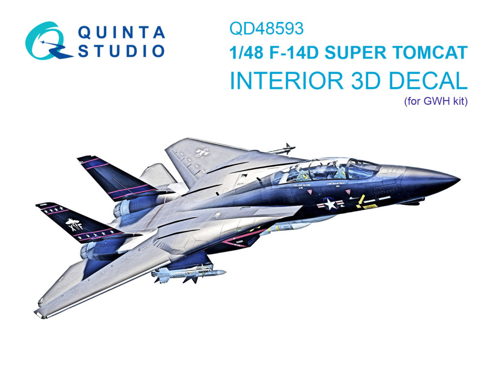 1/48 F-14D Super Tomcat 3D-Print.&col.inter.(GWH)