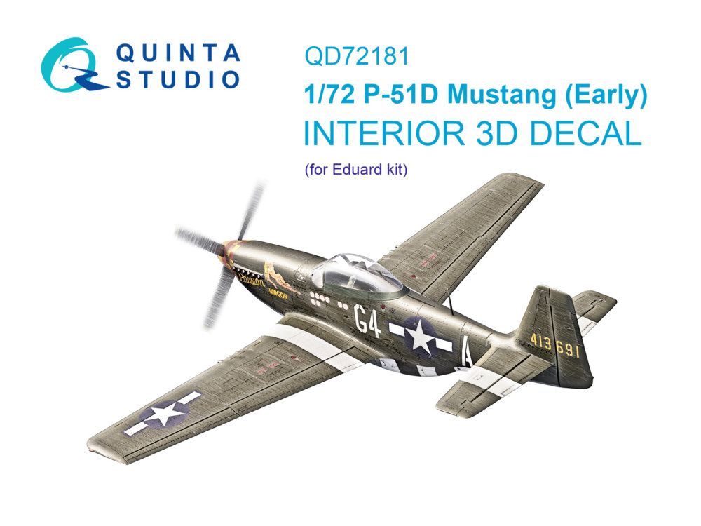 1/72 P-51D Mustang Early 3D-Print.&col.Interior