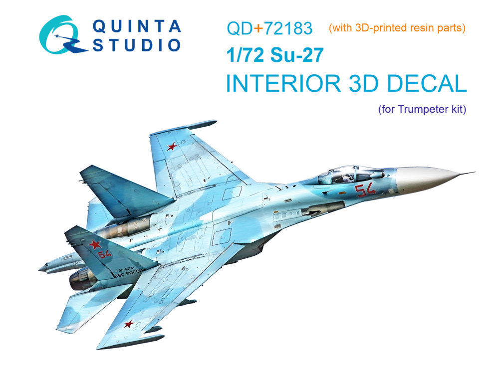1/72 Su-27 3D-Print.&col.Interior (TRUMP) 