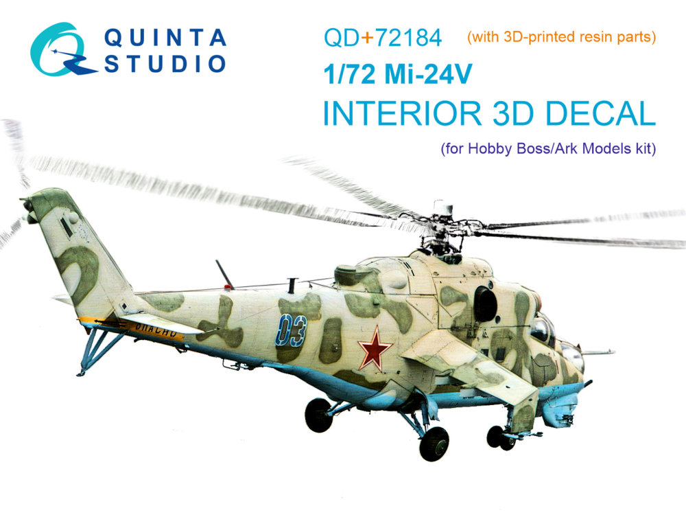 1/72 Mi-24V 3D-Print.&col.interior (HOBBYB/ARK)