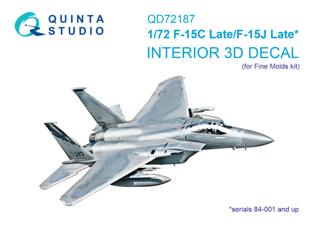 1/72 F-15C Late/J Late 3D-Print.&col.Interior