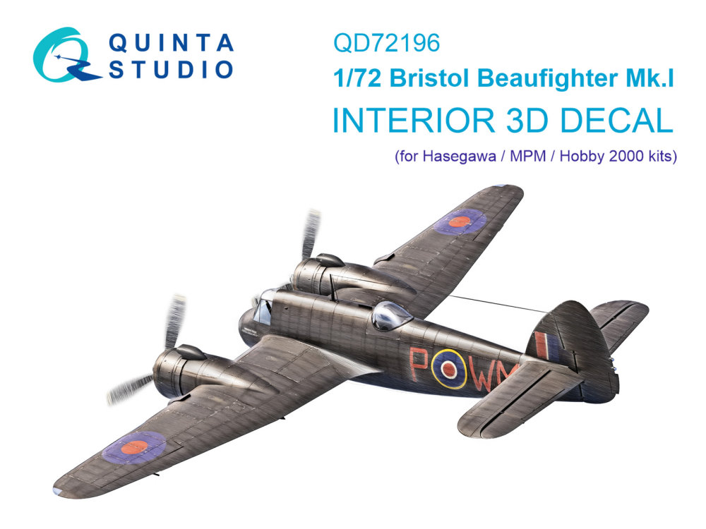 1/72 Bristol Beaufighter Mk.I 3D-Print.&col.Inter.