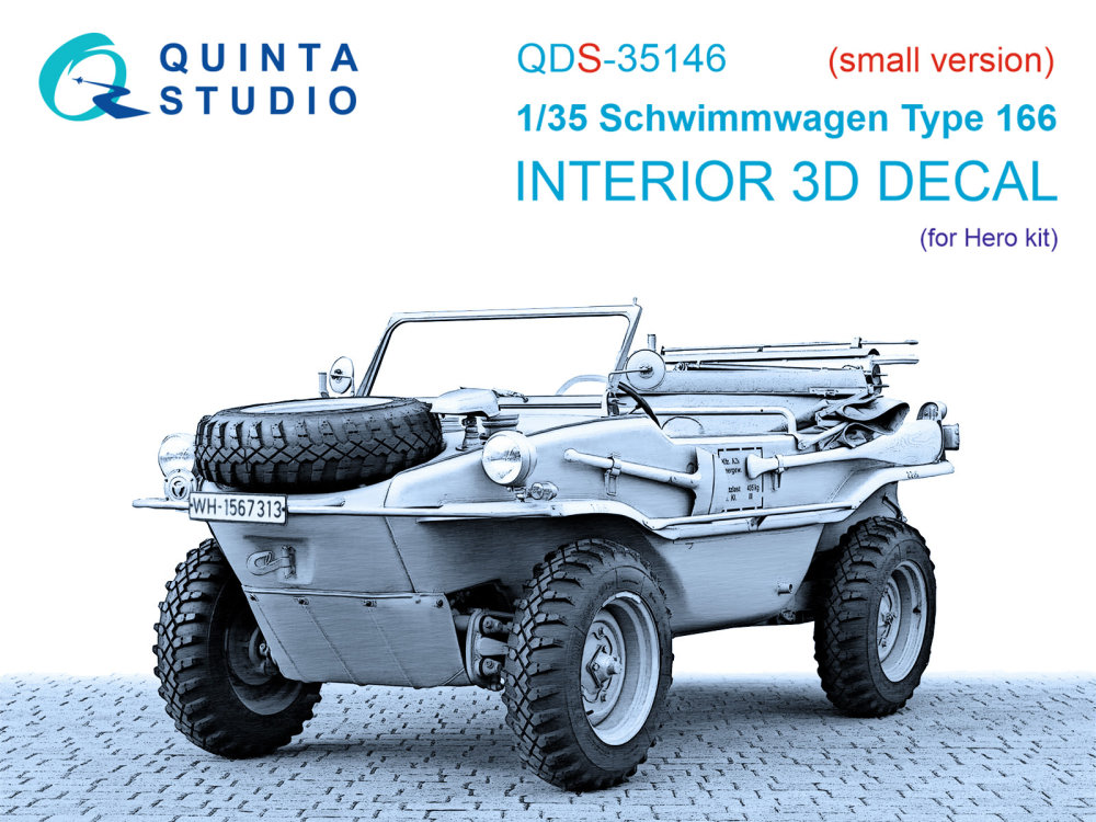 1/35 Schwimmwagen Type 166 3D-Print.&col.interior 