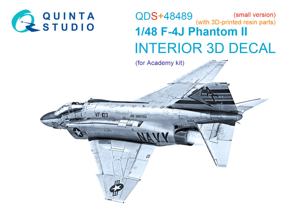 1/48 F-4J Phantom II 3D-Print.&col.Interior (ACAD)