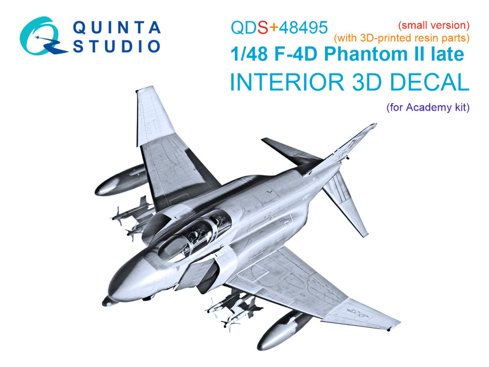 1/48 F-4D late Phantom II 3D-Print.&col.Interior