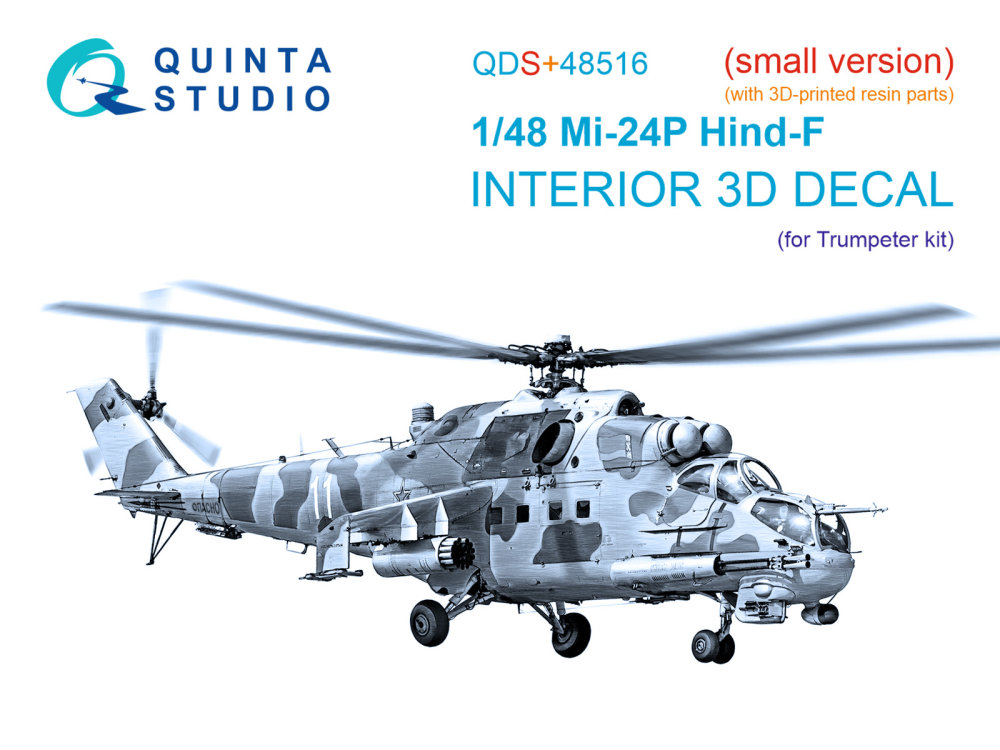 1/48 Mi-24P Hind-F 3D-Print.&col.Interior (TRUMP) 