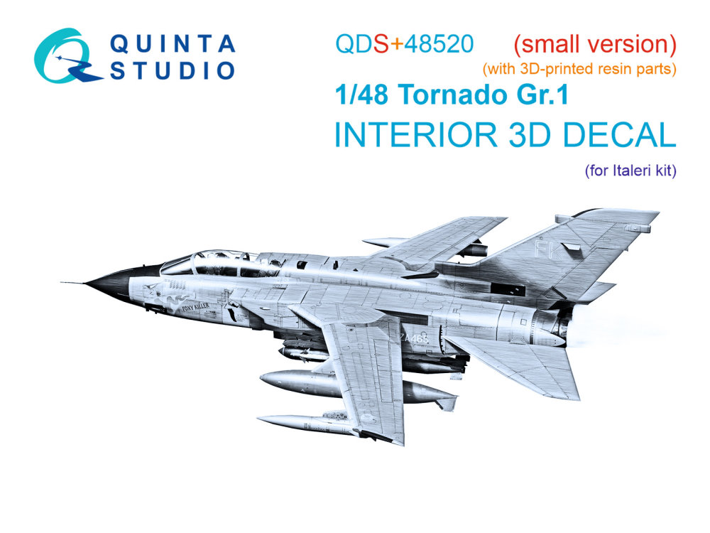 1/48 Tornado Gr.1 3D-Print.&col.Inter.(ITAL) SMALL