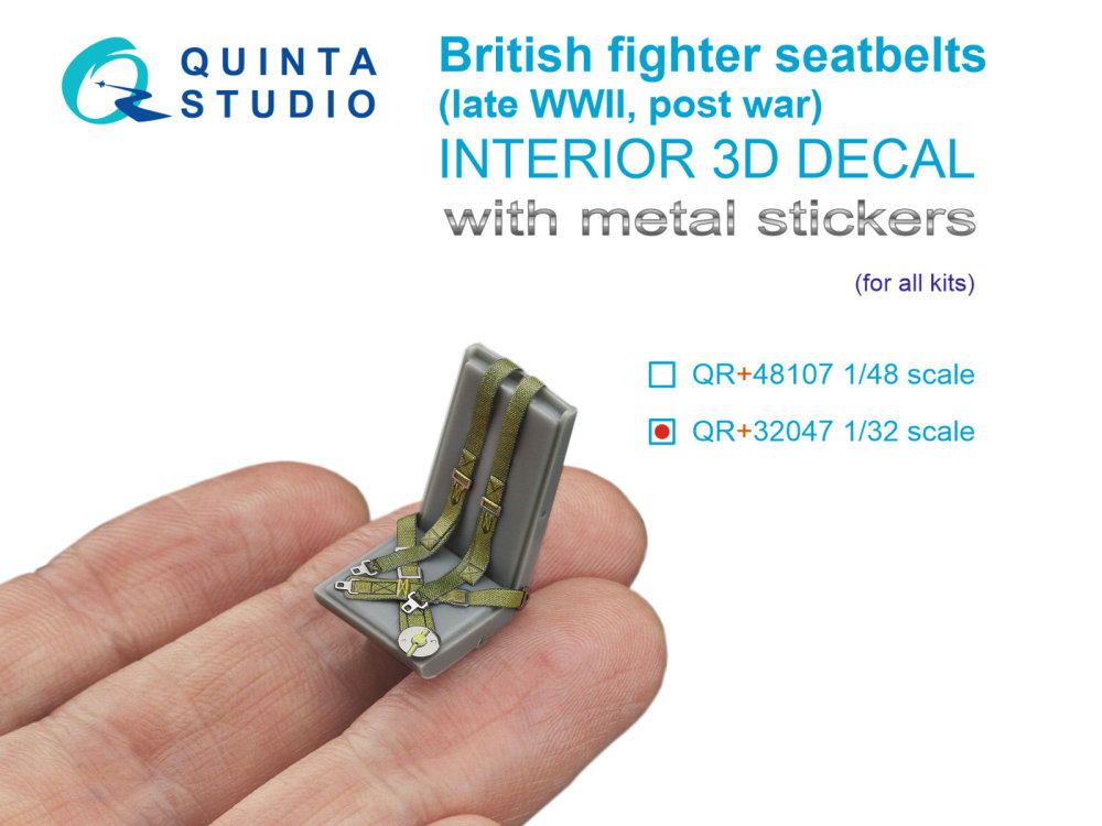 1/32 British Fighter Seatbelts late WWII, post-war