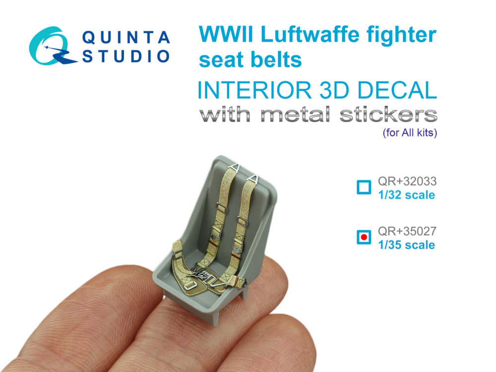 1/35 WWII Luftwaffe fighter seatbelts (All kits)