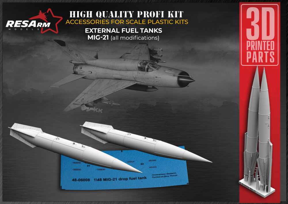 1/48 MiG-21 Fuel Tanks (2 pcs.)