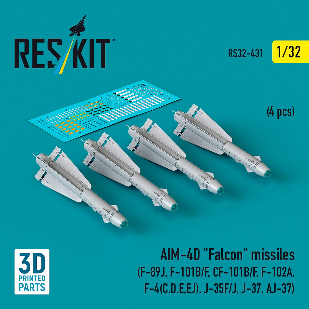 1/32 AIM-4D 'Falcon' missiles (4 pcs.)