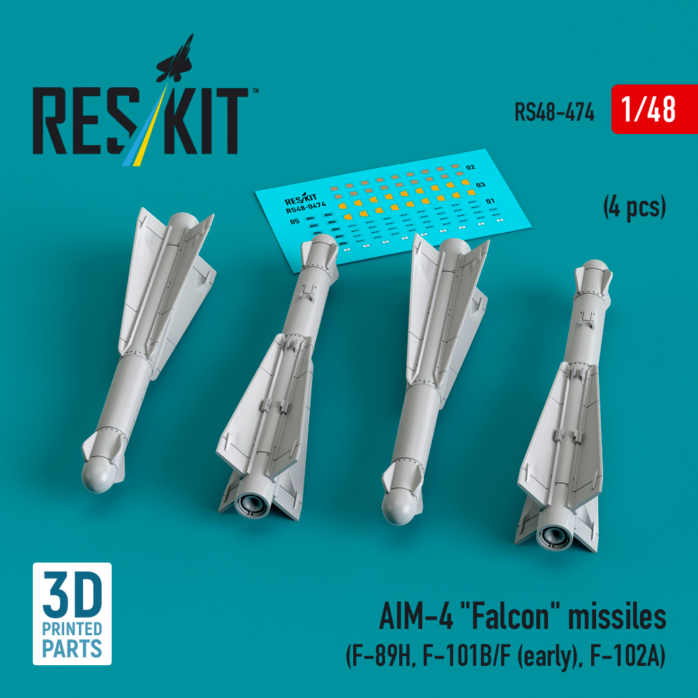 1/48 AIM-4 'Falcon' missiles (4 pcs.) 