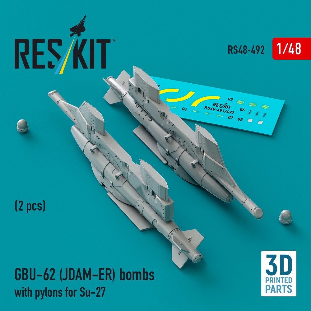 1/48 GBU-62 (JDAM-ER) bombs w/ pylons for Su-27