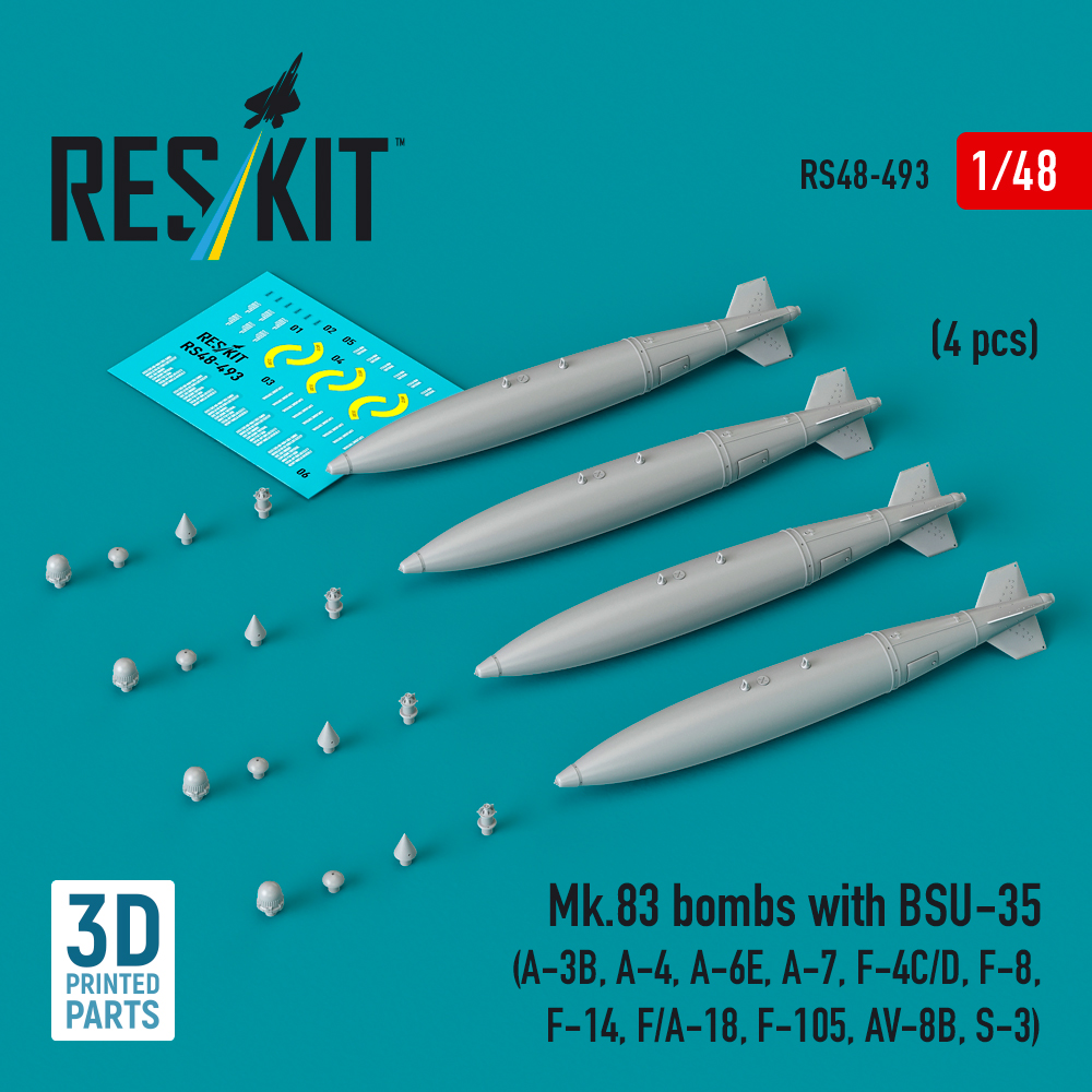 1/48 Mk.83 bombs w/ BSU-35 (4 pcs.)