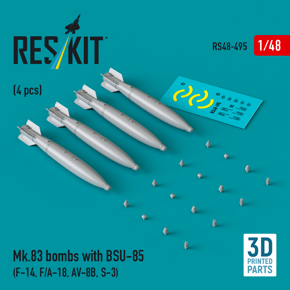 1/48 Mk.83 bombs w/ BSU-85 (4 pcs.)