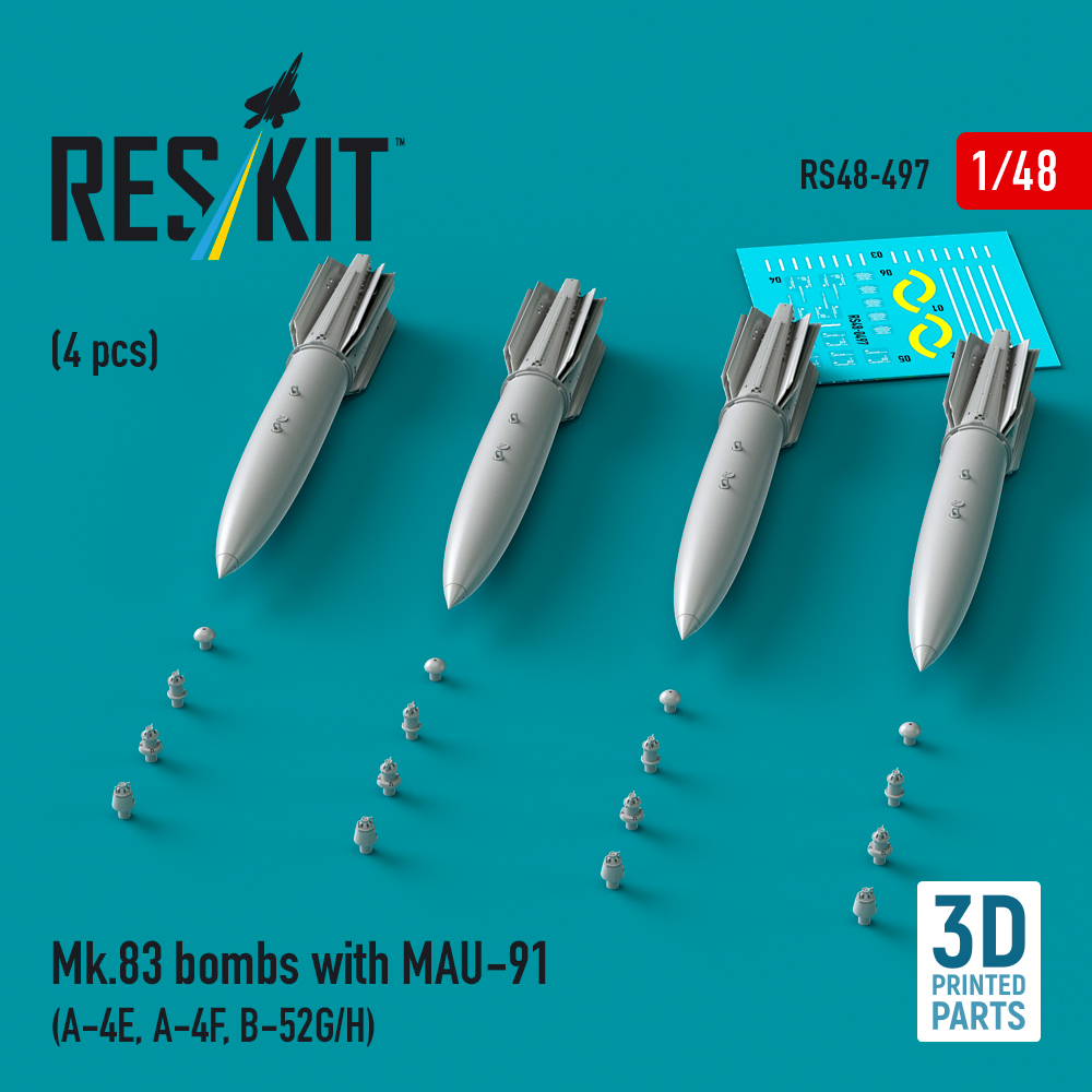 1/48 Mk.83 bombs w/ MAU-91 (4 pcs.)