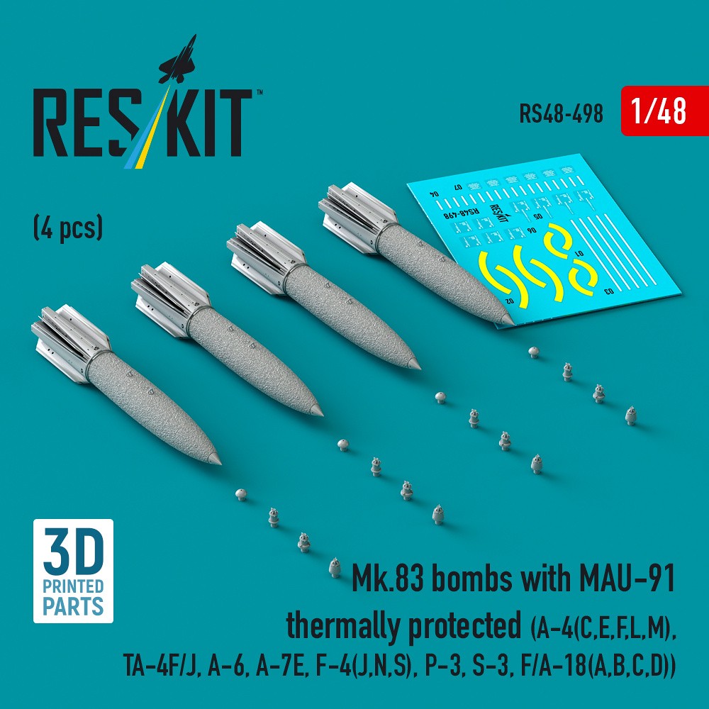 1/48 Mk.83 bombs w/ MAU-91 thermally prot. (4 pcs)