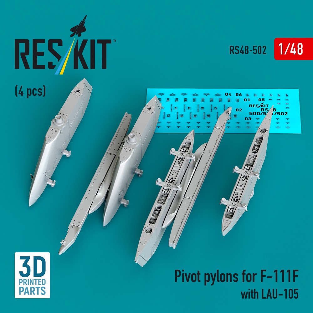 1/48 Pivot pylons for F-111F w/ LAU-105 (4 pcs.)