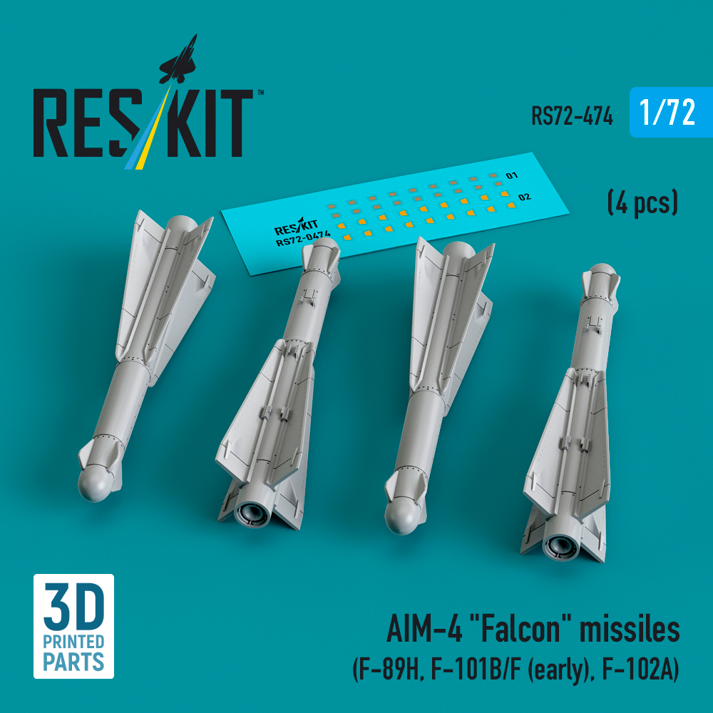 1/72 AIM-4 'Falcon' missiles (4 pcs.)