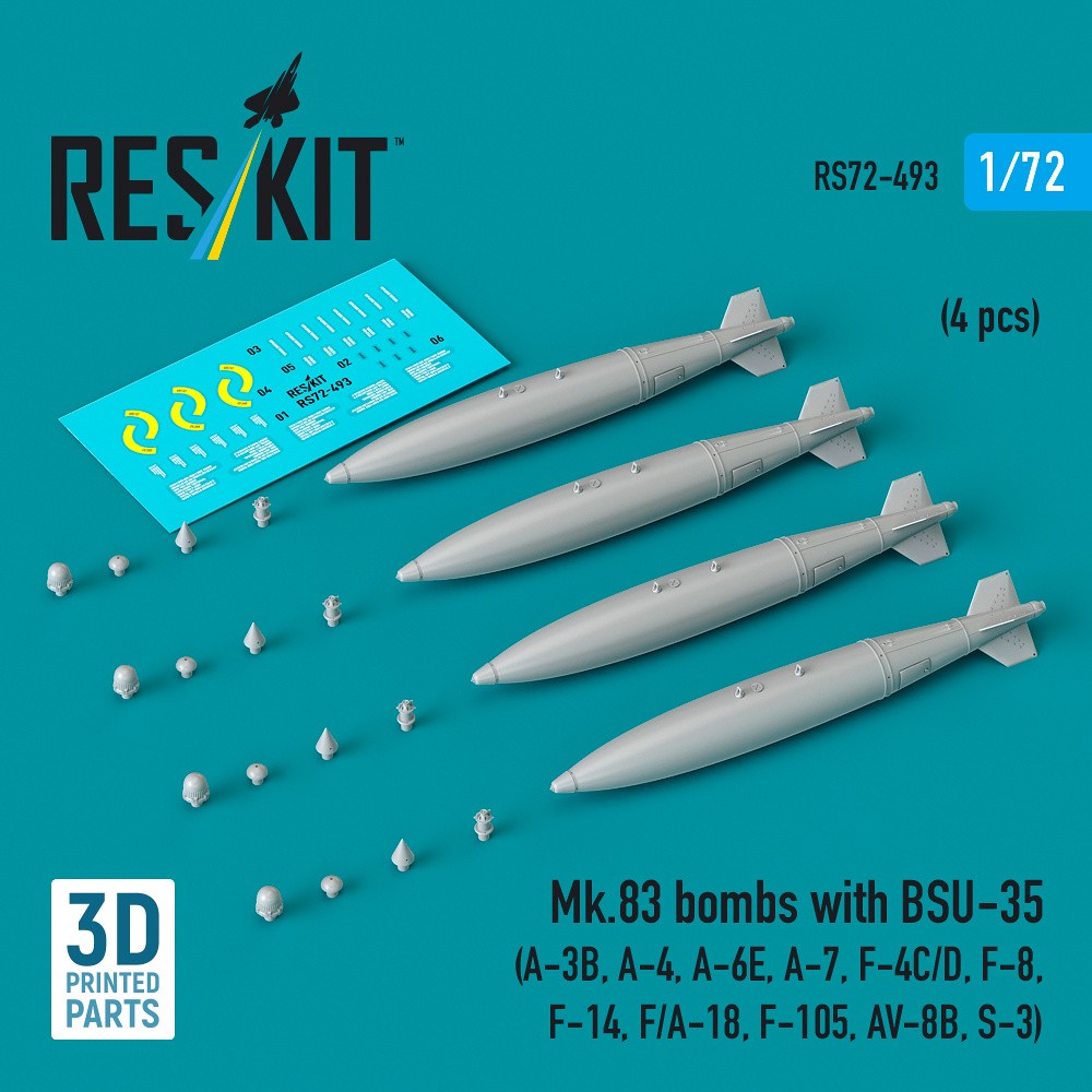 1/72 Mk.83 bombs w/ BSU-35 (4 pcs.)