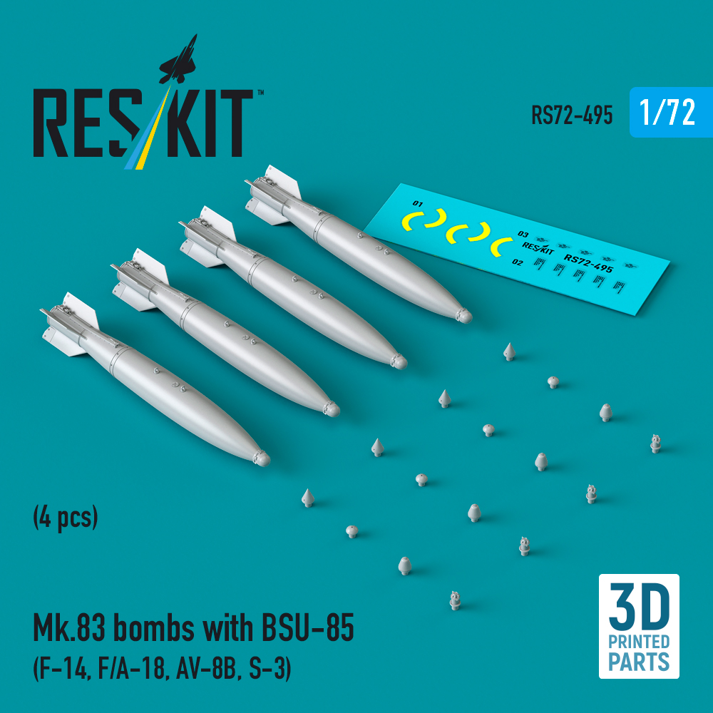 1/72 Mk.83 bombs w/ BSU-85 (4 pcs.) 