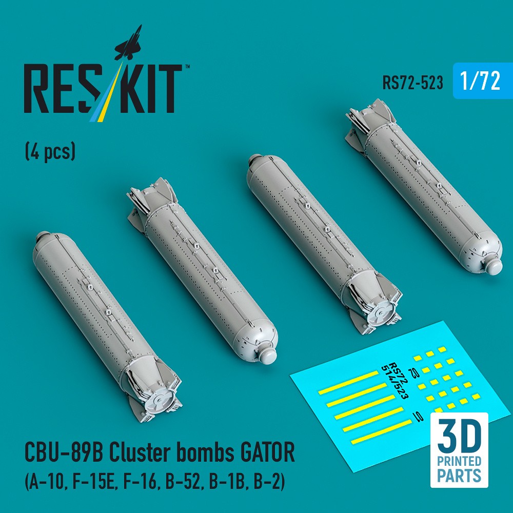 1/72 CBU-89B cluster bombs GATOR (4 pcs.)