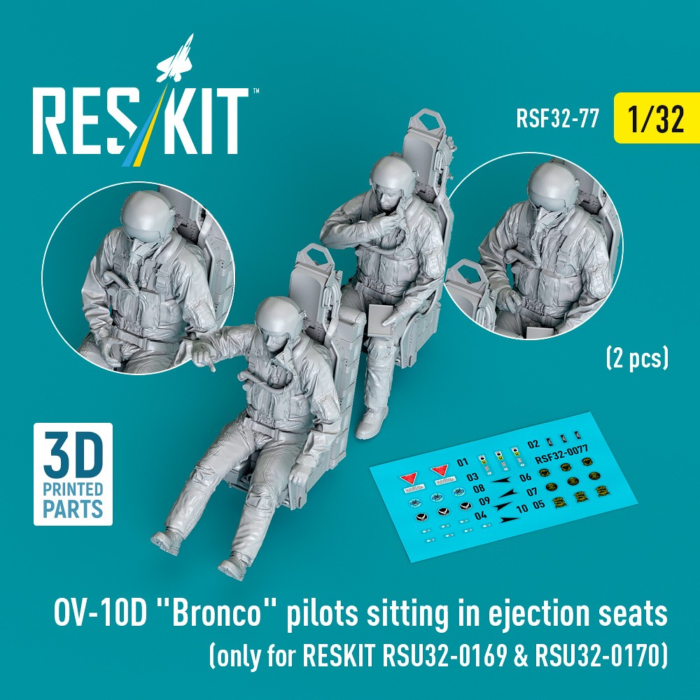 1/32 OV-10D 'Bronco' pilots sitting (2 pcs.)