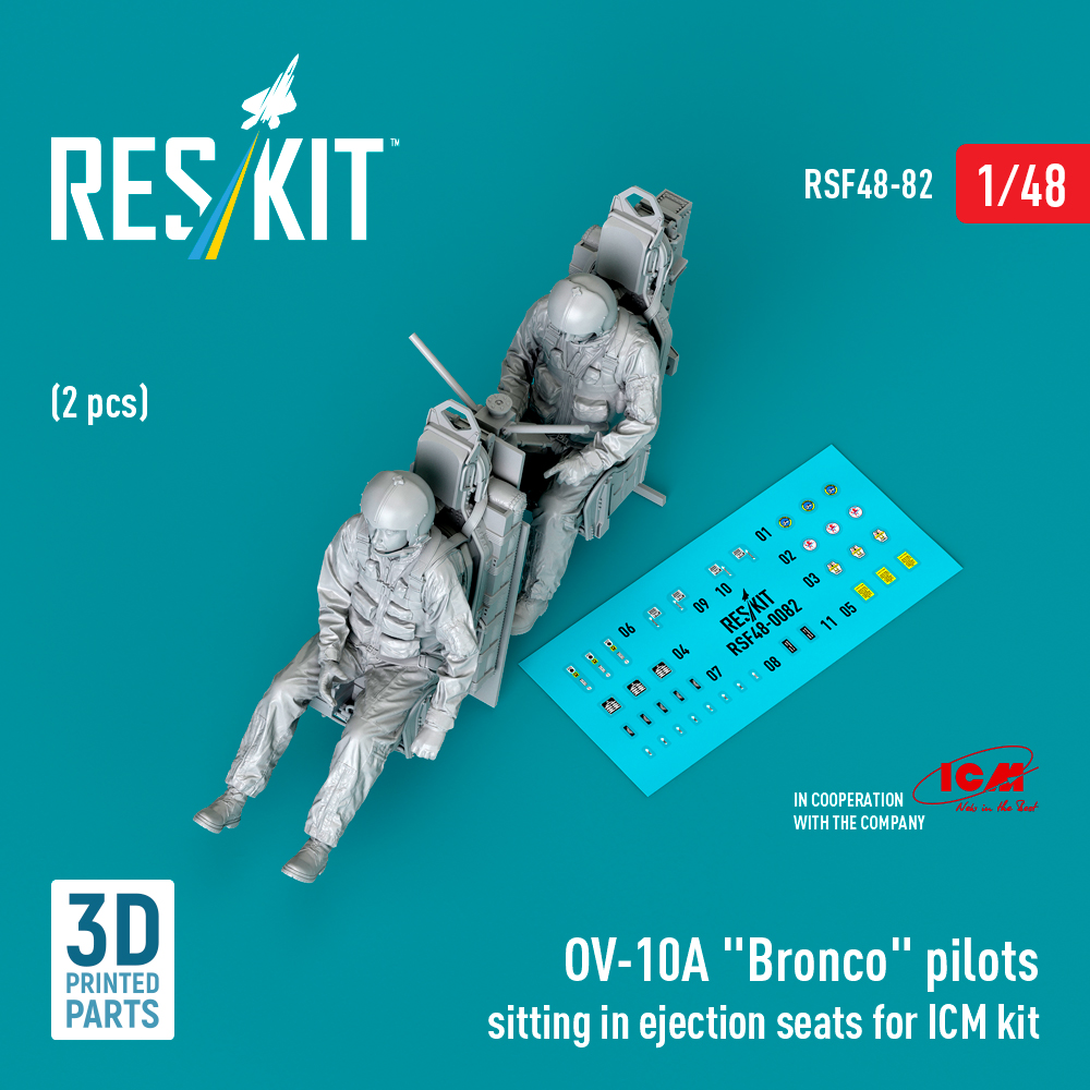 1/48 OV-10A 'Bronco' pilots sitting (2 pcs.)