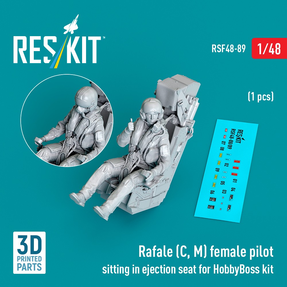 1/48 Rafale (C, M) female pilot sitting (1 pc.)