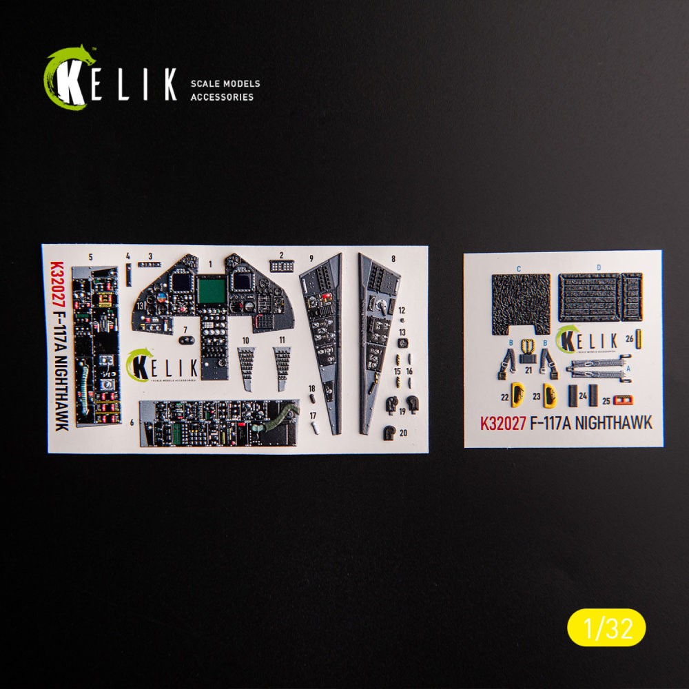 1/32 F-117A - type 1 interior 3D decal (TRUMP)