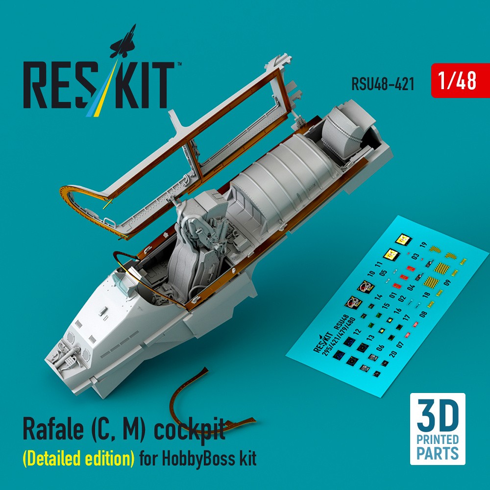 1/48 Rafale (C,M) cockpit - Detailed (HOBBYB)
