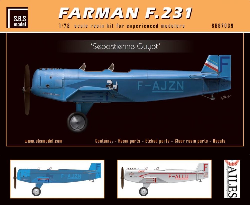 1/72 Farman F.231 'Sebastienne Guyot' (resin kit)