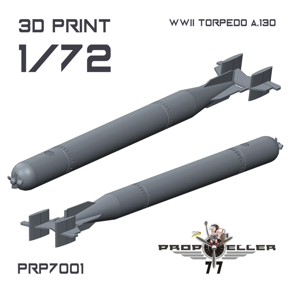 1/72 Italian WWII Torpedo A.130 Variant 1