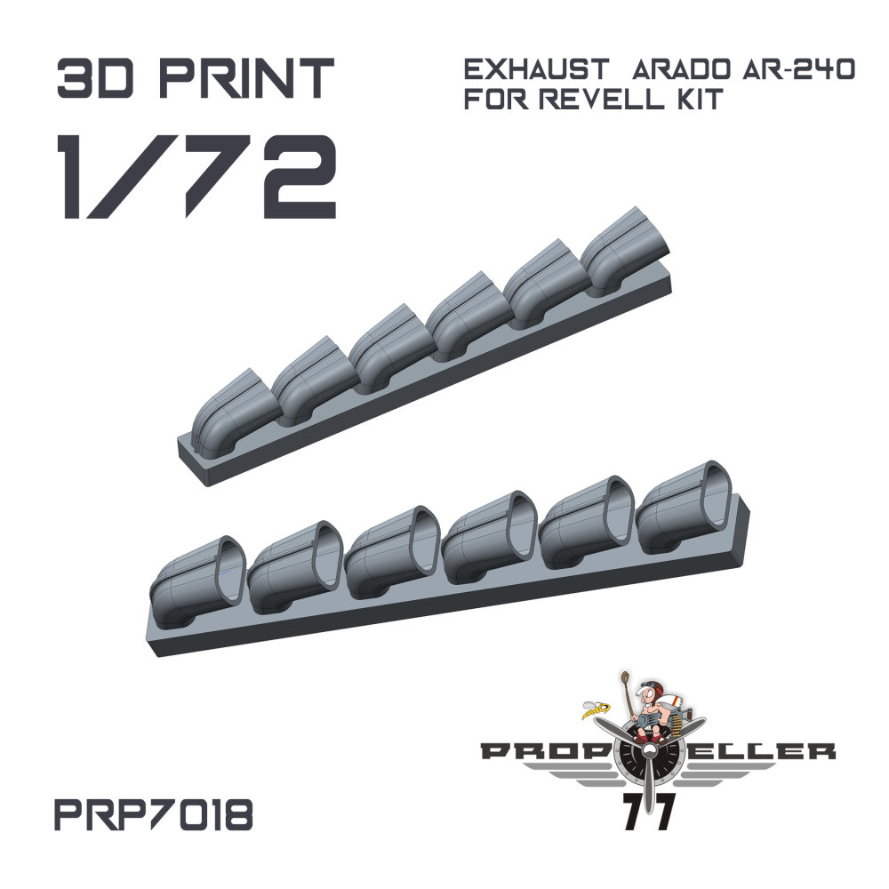 1/72 Arado Ar-240 exhaust type 2 (REV)