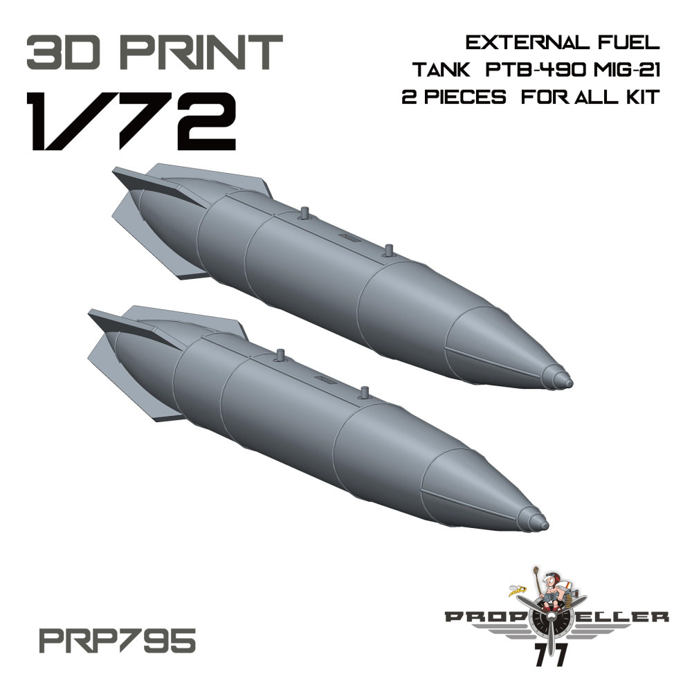 1/72 PTB-490 MiG-21 External fuel tanks (2 pcs.)