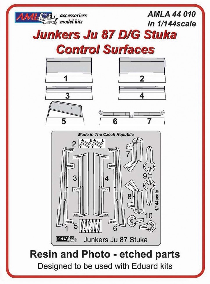 1/144 Junkers Ju 87 D/G Control Surfaces (EDU)