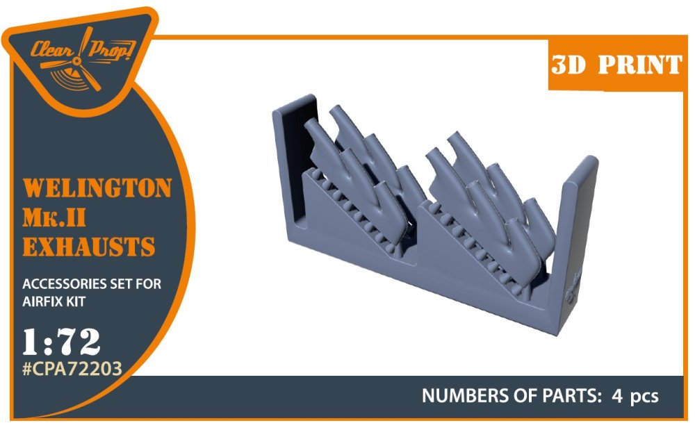 1/72 Welington Mk.II exhausts (AIRFIX)