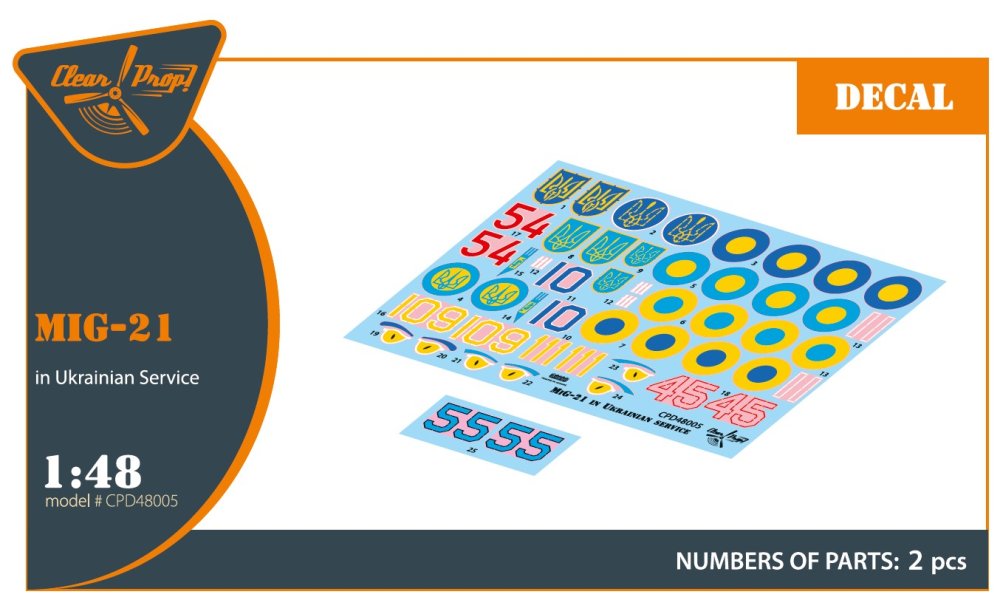 1/48 Decal MiG-21 in Ukrainian Service